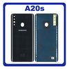 Γνήσια Original Samsung Galaxy A20s, Galaxy A 20s (SM-A207F, SM-A207M, SM-A2070) Rear Back Battery Cover Πίσω Κάλυμμα Καπάκι Πλάτη Μπαταρίας + Camera Lens Τζαμάκι Κάμερας Black Μαύρο GH81-19446A (Service Pack By Samsung)