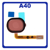 Original Γνήσιο Samsung Galaxy A40 A405 (SM-A405F, SM-A405FN, SM-A405FM, SM-A405S, SM-A405FN/DS, SM-A405F/DS, SM-A405FM/DS) Κεντρικό Κουμπί Πλήκτρο Home Button + Flex Cable Coral Κοραλί GH96-12484D (Service Pack By Samsung)
