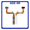 Γνήσια Original Samsung Galaxy A22 4G, A 22 4G (SM-A225F, SM-A225F/DS) Fingerprint Flex Sensor Αισθητήρας Δακτυλικού Αποτυπώματος White Άσπρο GH96-14401B​ (Service Pack By Samsung)