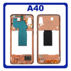 Original Γνήσιο Samsung Galaxy A40 A405 (SM-A405F, SM-A405FN, SM-A405FM, SM-A405S, SM-A405FN/DS, SM-A405F/DS, SM-A405FM/DS) Front Housing Lcd Middle Frame Bezel Plate Μεσαίο Πλαίσιο Coral Κοραλί GH97-22974D (Service Pack By Samsung)