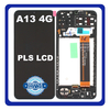 Γνήσια Original Samsung Galaxy A13 4G (SM-A137F, SM-A137F/DSN, SM-A137F/DS) PLS LCD Display Screen Assembly Οθόνη + Touch Screen Digitizer Μηχανισμός Αφής + Frame Bezel Πλαίσιο Σασί Black Μαύρο GH82-29227A (Service Pack By Samsung) GH82-29228A