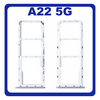 Γνήσιο Original Samsung Galaxy A22 5G A226 (SM-A226B, SM-A226B/DS, SM-A226B/DSN) SIM Card Tray Cover Assy + Micro SD Tray Slot Υποδοχέας Βάση Θήκη Κάρτας SIM Κάλυμμα White Άσπρο GH81-20744A (Service Pack By Samsung)