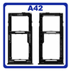 Original Γνήσιο Samsung Galaxy A42 5G A426 (SM-A426B, SM-A426B/DS, SM-A4260, SM-A426U) SIM Card Tray Cover Assy + Micro SD Tray Slot Υποδοχέας Βάση Θήκη Κάρτας SIM Κάλυμμα Black Μαύρο GH64-08247A (Service Pack By Samsung)