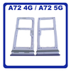 Γνήσια Original Samsung Galaxy A72 (SM-A725F, SM-A725F/DS), A72 5G (SM-A726B, SM-A726B/DS) SIM Card Tray + Micro SD Tray Slot Υποδοχέας Βάση Θήκη Κάρτας SIM Awesome Violet Βιολετή GH98-46290C​ (Service Pack By Samsung)