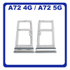 Γνήσια Original Samsung Galaxy A72 (SM-A725F, SM-A725F/DS), A72 5G (SM-A726B, SM-A726B/DS) SIM Card Tray + Micro SD Tray Slot Υποδοχέας Βάση Θήκη Κάρτας SIM Awesome White Άσπρο GH98-46290D​ (Service Pack By Samsung)