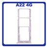 Γνήσια Original Samsung Galaxy A22 4G , Galaxy A 22 4G (SM-A225F, SM-A225F/DS) SIM Card Tray + Micro SD Tray Slot Υποδοχέας Βάση Θήκη Κάρτας SIM Violet Βιολετή GH98-46654C​ (Service Pack By Samsung)