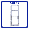 Γνήσια Original Samsung Galaxy A32 4G (SM-A325F, SM-A325F/DS, SM-A325M, SM-A325N) SIM Card Tray + Micro SD Tray Slot Υποδοχέας Βάση Θήκη Κάρτας SIM Awesome Violet Βιολετή GH98-46409D​ (Service Pack By Samsung)