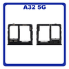 Γνήσια Original Samsung Galaxy A32 5G, A 32 5G (SM-A326B, SM-A326B/DS) SIM Card Tray + Micro SD Tray Slot Υποδοχέας Βάση Θήκη Κάρτας SIM Awesome Black Μαύρο GH63-19393A​ (Service Pack By Samsung)