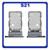 Γνήσια Original Samsung Galaxy S21 5G (SM-G991B, SM-G991B/DS) Sim Card Tray Dual Sim Υποδοχέας Θήκης Κάρτας Sim Phantom Gray Μαύρο GH98-46193A (Service Pack By Samsung)