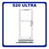 Γνήσια Original Samsung Galaxy S20 Ultra (SM-G988B/DS) Sim Card Tray Dual Sim Υποδοχέας Θήκης Κάρτας Sim Cosmic Grey Γκρι GH98-45080B (Service Pack By Samsung)
