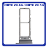 Γνήσια Original Samsung Galaxy Note 20 4G (SM-N980F), Note 20 5G (SM-N981B,) SIM Card Tray + Micro SD Tray Slot Υποδοχέας Βάση Θήκη Κάρτας SIM Mystic Grey Γκρι GH98-45734A (Service Pack By Samsung)