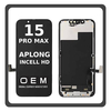 HQ OEM Συμβατό Με Apple iPhone 15 Pro Max, iPhone 15 ProMax (A2849, A3105) InCell HD, InCell-HD LCD Display Screen Assembly Οθόνη + Touch Screen Digitizer Μηχανισμός Αφής Black Μαύρο (Premium A+) (Lifetime Warranty Για Συνεργατες B2B)