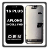 HQ OEM Συμβατό Με iPhone 16 Plus, (A3290, A3082, A3289, A3291) InCell FHD, InCell-FHD LCD Display Screen Assembly Οθόνη + Touch Screen Digitizer Μηχανισμός Αφής Black Μαύρο (Premium A+) (Lifetime Warranty Για Συνεργατες B2B)