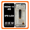 HQ OEM Συμβατό Με Xiaomi Redmi 13 4G, Redmi13 4G (2404ARN45A, 24040RN64Y) IPS LCD Display Screen Assembly Οθόνη + Touch Screen Digitizer Μηχανισμός Αφής + Frame Bezel Πλαίσιο Σασί Black Μαύρο (Premium A+)