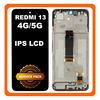 Γνήσια Original Xiaomi  Redmi 13 4G (2404ARN45A, 24040RN64Y) / Redmi 13 5G (2406ERN9CI) AMOLED LCD Display Screen Assembly Οθόνη + Touch Screen Digitizer Μηχανισμός Αφής + Frame Bezel Πλαίσιο Σασί Black Μαύρο 560001N19A00 (Service Pack By Xiaomi)