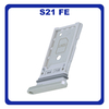 Γνήσιο Original Samsung Galaxy S21 FE 5G, Galaxy S21FE 5G (SM-G990F, SM-G990B/DS) Sim Card Tray Dual Sim Υποδοχέας Θήκης Κάρτας Sim Olive Λαδί GH98-46790C (Service Pack By Samsung)