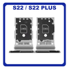 Γνήσια Original Samsung Galaxy S22 5G (SM-S901B), S22+ 5G, S22 Plus 5G (SM-S906B) Sim Card Tray Dual Sim Υποδοχέας Θήκης Κάρτας Sim Phantom Black Μαύρο GH98-47086A (Service Pack By Samsung)