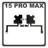 HQ OEM Συμβατό Με iPhone 15 Pro Max , iPhone15 Pro Max (A2849, A3105, A3106, A3108) Proximity Sensor Flex Cable Καλωδιοταινία Αισθητήρας Εγγύτητας + Microphone Μικρόφωνο (Premium A+)