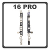 HQ OEM Συμβατό Με Apple iPhone 16 Pro (A3293, A3083, A3292, A3294) Volume Key Buttons Flex Cable Καλωδιοταινία Έντασης Ήχου + Metal Bracket (Premum A+)