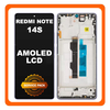 Γνήσια Original Xiaomi Redmi Note 14S (2502FRA65G) AMOLED LCD Display Screen Assembly Οθόνη + Touch Screen Digitizer Μηχανισμός Αφής + Frame Bezel Σασί Purple Μωβ 56000200N6R00 (Service Pack By Xiaomi)