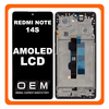 HQ OEM Συμβατό Με Xiaomi Redmi Note 14S (2502FRA65G) AMOLED LCD Display Screen Assembly Οθόνη + Touch Screen Digitizer Μηχανισμός Αφής + Frame Bezel Σασί Black Μαύρο (Premium A+)