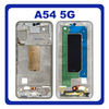 Γνήσια Original Samsung Galaxy A54 5G (SM-A546V, SM-A546U) LCD Front Housing LCD Middle Frame Bezel Plate Μεσαίο Πλαίσιο Awesome White Άσπρο GH98-48068B (Service Pack By Samsung)