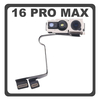 HQ OEM Συμβατό Για Apple iPhone 16 Pro Max, iPhone 16Pro Max (A3296, A3084) Front Selfie Camera Flex Μπροστινή Κάμερα 12MP (Premium A+)