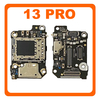 Γνήσια Original Xiaomi 13 Pro (2210132G, 2210132C) Flex Sub Board, Καλωδιοταινία Υπό Πλακέτα + Sim Reader + Microphone Μικρόφωνο 56000100M200 (Service Pack By Xiaomi)