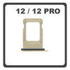 Original for Apple iPhone 12 (A2403), Iphone 12 Pro (A2407) Sim Tray SIM Gold Pulled