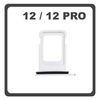 Original for Apple iPhone 12 (A2403), Iphone 12 Pro (A2407) Sim Tray SIM Silve​r Pulled