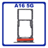 Γνήσια Original Samsung Galaxy A16 5G (SM-A166B, SM-A166B/DS) SIM Card Tray + Micro SD Tray Slot Υποδοχέας Βάση Θήκη Κάρτας SIM Black Μαύρο GH98-49822A (Service Pack By Samsung)