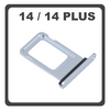 Original for iPhone 14, iPhone14 (A2882, A2649, A2881) / iPhone 14 Plus, iPhone 14+ (A2886, A2632, A2885) SIM Card Tray Blue Μπλε Pulled