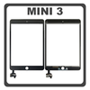 iPad mini 3 (A1599, A1600), Touch Panel Screen Digitizer Μηχανισμός Αφής Black Μαύρο With Adhesive Tape (Ref By Apple)