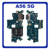 HQ OEM Συμβατό Με ​Samsung Galaxy A56 5G (SM-A566V, SM-A566B, SM-A566B/DS) USB Type-C Charging Dock Connector Flex Sub Board, Καλωδιοταινία Υπό Πλακέτα Φόρτισης + Microphone Μικρόφωνο + Sim Reader (Premium A+)