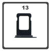 Original for Apple iPhone 13 (A2633, A2482) SIM Card Tray Black Μαύρο