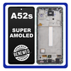 Γνήσια Original Samsung Galaxy A52s 5G (SM-A528B, SM-A528B/DS) Super AMOLED LCD Display Screen Assembly Οθόνη + Touch Screen Digitizer Μηχανισμός Αφής + Frame Bezel Πλαίσιο Σασί Green Πράσινο GH82-26861E (Renewed)
