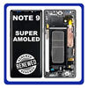 Γνήσια Original Samsung Galaxy Note 9 Note9 (N960F, N960F/DS) Οθόνη Super AMOLED LCD Display Assembly Screen + Touch DIgitizer Μηχανισμός Αφής + Frame Bezel Πλαίσιο Σασί Black Μαύρο GH97-22269A GH97-22270A (Renewed)