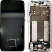 Γνήσιο Original Xiaomi Mi 9 Lite, Mi9 Lite Amoled LCD Display Screen Οθόνη + Touch Screen Digitizer Μηχανισμός Αφής + Frame Πλαίσιο White 560910015033 (Service Pack By Xiaomi)