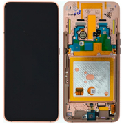Γνήσια Original Samsung Galaxy A80 (SM-A805F) Super AMOLED Plus Οθόνη LCD Display Screen + Touch Screen DIgitizer Μηχανισμός Αφής + Frame Πλαίσιο GH82-20348C Gold (Service Pack)