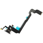 OEM HQ Apple Iphone X, IphoneX Usb Lightening Dock Charger Port Flex Καλωδιοταινία Κονέκτορα Φόρτισης + Mic Μικρόφωνο Μαύρο Black