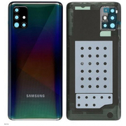Γνήσια Original Samsung Galaxy A51 2019 (SM-A515F) Rear Back Battery Cover, Πίσω Καπάκι Μπαταρίας Black GH82-21653B (Service Pack By Samsung)