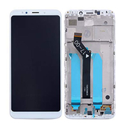 HQ OEM Xiaomi Redmi 5 Plus &Omicron;&theta;ό&nu;&eta; LCD Display Screen + Touch Screen Digitizer &Mu;&eta;&chi;&alpha;&nu;&iota;&sigma;&mu;ό&sigmaf; &Omicron;&theta;ό&nu;&eta;&sigmaf; &Alpha;&phi;ή&sigmaf; + &Pi;&lambda;&alpha;ί&sigma;&iota;&omicron; Frame White