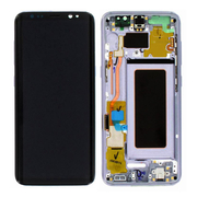 Γνήσια Original Samsung Galaxy S8 G950F G950 Οθόνη LCD Display Screen + Touch Screen DIgitizer Μηχανισμός Αφής + Frame Πλαίσιο Violet Orchid Grey GH97-20457C