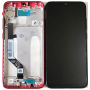 Γνήσιο Original Xiaomi Redmi Note 7, Note7 (M1901F7G) Lcd Screen Display Οθόνη + Touch Screen Digitizer Μηχανισμός Αφής + Frame Πλαίσιο Σασί  Red Κόκκινο (Service Pack By Xiaomi) 5609100030C7