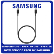 Γνήσιο Original Samsung Cable USB Type-C To USB Type-C 5A 100w Καλώδιο DN975BB Black Μαύρο (Service Pack by Samsung)