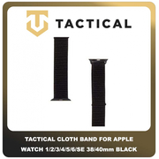 Original Γνήσιο Tactical 527 Cloth Band 38mm / 40mm For Apple Watch 1 , 2 , 3 , 4 , 5 , 6 , SE Smartwatch Bracelet Strap Λουράκι Ζώνη Νάιλον Ύφασμα Με Velcro Για Ρολόι Black Μαύρο