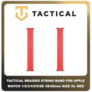 Original Γνήσιο Tactical 768 Braided String Band 38mm / 40mm Replacement For Apple Watch 1 , 2 , 3 , 4 , 5 , 6 , SE Smartwatch Bracelet Strap Size XL Μέγεθος Extra Large Λουράκι Ζώνη Πλεκτό Υφασμάτινο Νάιλον Για Ρολόι Red Κόκκινο