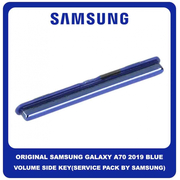 Original Γνήσιο Samsung Galaxy A70 2019 A705F (SM-A705F SM-A705FN SM-A705FN/DS) Volume Button External Side Keys Πλαινό Πλήκτρο Κουμπί Ρύθμισης Έντασης Ήχου Blue Μπλε GH98-44194C (Service Pack By Samsung)
