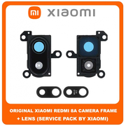 Original Γνήσιο Xiaomi Redmi 8A Redmi8A (MZB8458IN, M1908C3KG, M1908C3KH) Rear Back Camera Frame Πίσω Πλαίσιο Κάμερας + Lens Τζαμάκι Κάμερας (Service Pack By Xiaomi)