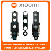 Original Γνήσιο Xiaomi Mi 10 Pro 5G , Mi10 Pro 5G (M2001J1G) Rear Back Camera Frame Πίσω Πλαίσιο Κάμερας + Lens Τζαμάκι Κάμερας (Service Pack By Xiaomi)